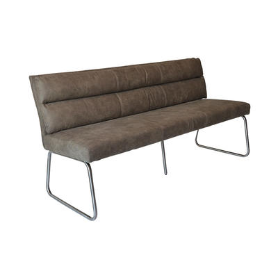 Bench in Brown Fabric with Round Tube Guanxin Furniture  DD6281-3