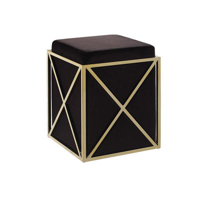 Champaign gold fashionable ottaman stool seat Guanxin Home Furniture DD6282