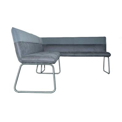 Bench in Grey match Light Grey Fabric with Round Tube Guanxin Furniture DD6881-3L